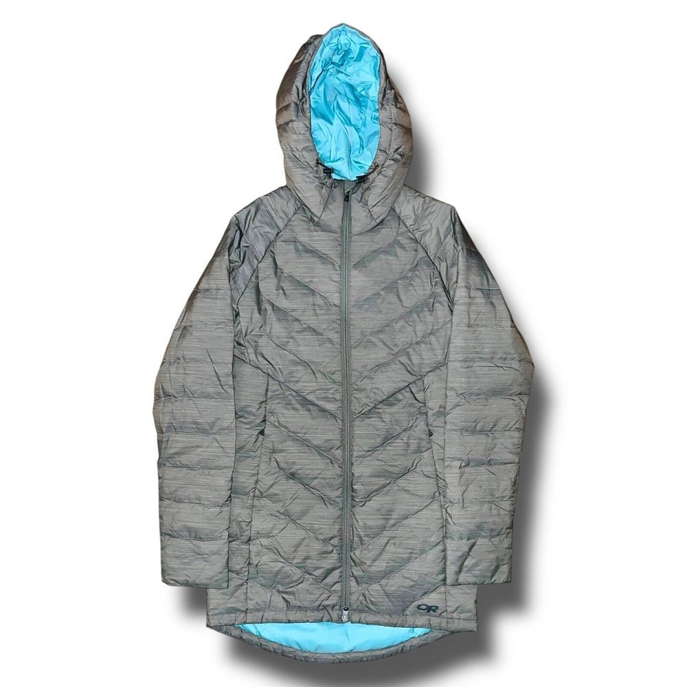OUTDOOR RESEARCH Puffer Parka Women XS Emeralda Down Jacket 700-Fill Feather‎